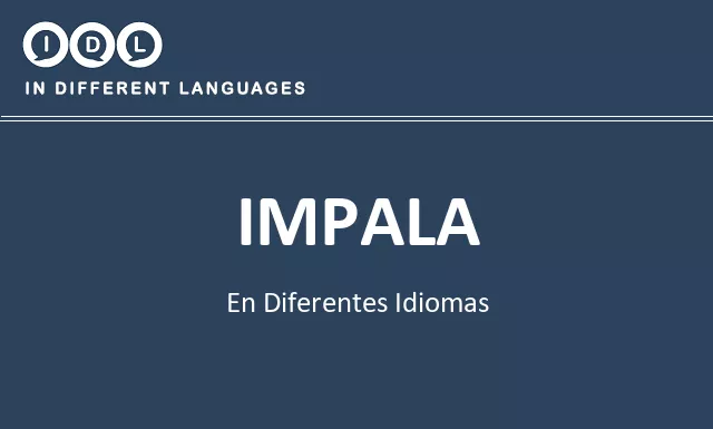 Impala en diferentes idiomas - Imagen