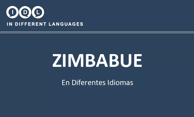 Zimbabue en diferentes idiomas - Imagen