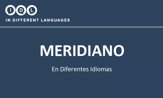 Meridiano en diferentes idiomas - Imagen