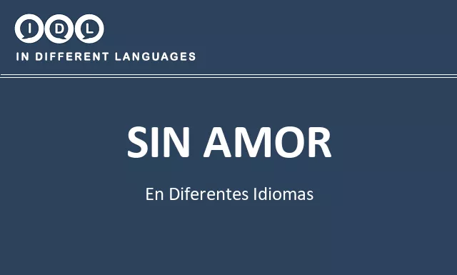 Sin amor en diferentes idiomas - Imagen