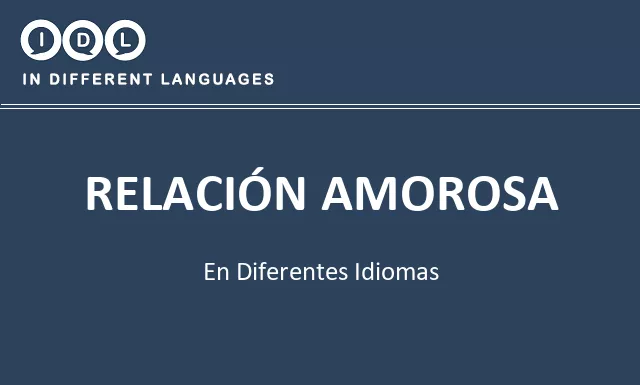 Relación amorosa en diferentes idiomas - Imagen