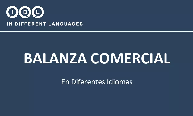 Balanza comercial en diferentes idiomas - Imagen
