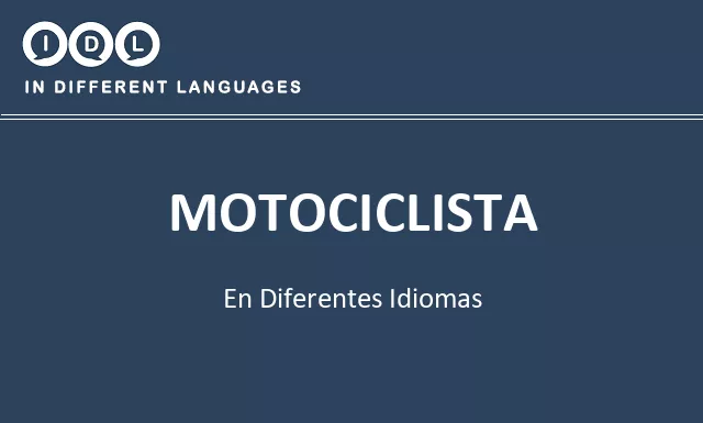 Motociclista en diferentes idiomas - Imagen
