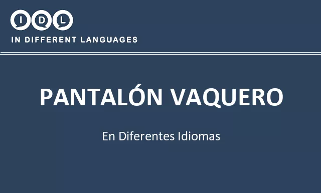 Pantalón vaquero en diferentes idiomas - Imagen
