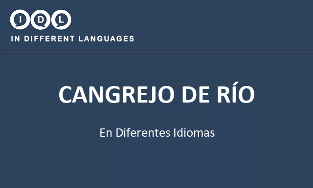 Cangrejo de río en diferentes idiomas - Imagen