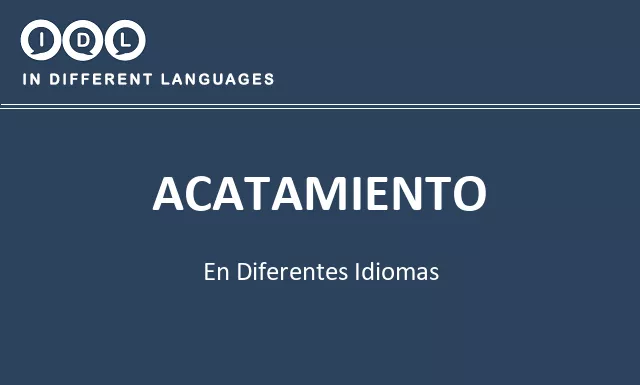 Acatamiento en diferentes idiomas - Imagen