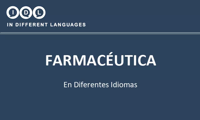 Farmacéutica en diferentes idiomas - Imagen