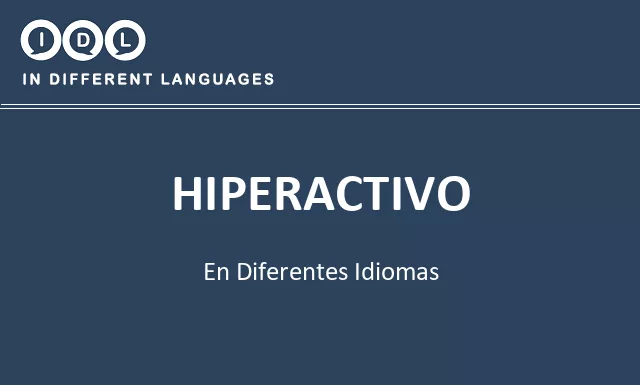 Hiperactivo en diferentes idiomas - Imagen