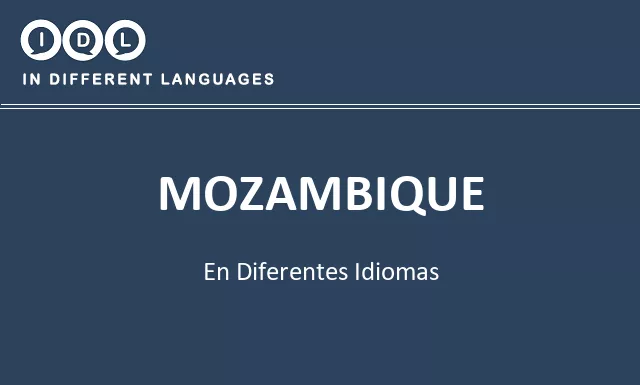 Mozambique en diferentes idiomas - Imagen