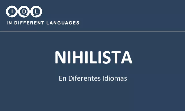 Nihilista en diferentes idiomas - Imagen