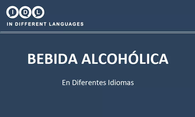 Bebida alcohólica en diferentes idiomas - Imagen