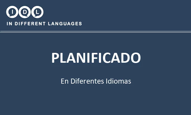 Planificado en diferentes idiomas - Imagen