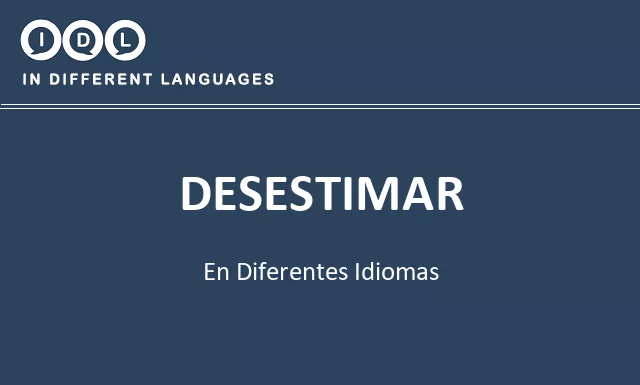 Desestimar en diferentes idiomas - Imagen