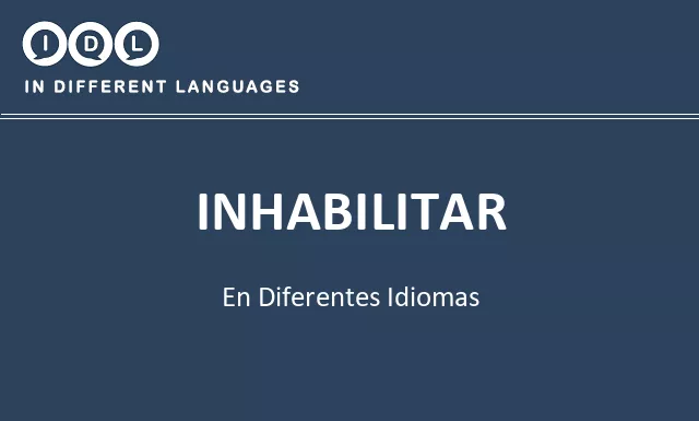 Inhabilitar en diferentes idiomas - Imagen