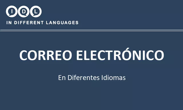 Correo electrónico en diferentes idiomas - Imagen