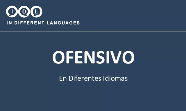 Ofensivo en diferentes idiomas - Imagen