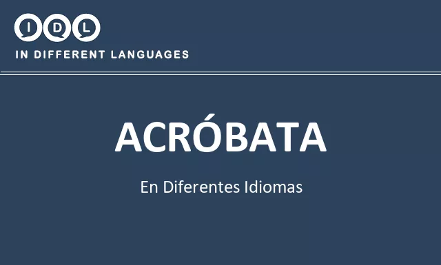 Acróbata en diferentes idiomas - Imagen