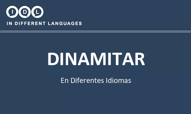 Dinamitar en diferentes idiomas - Imagen