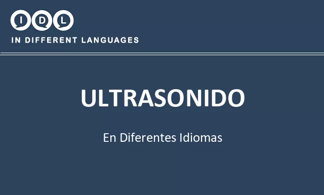 Ultrasonido en diferentes idiomas - Imagen