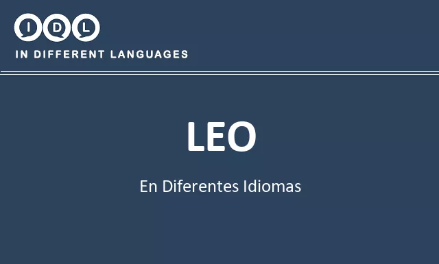 Leo en diferentes idiomas - Imagen
