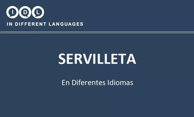 Servilleta en diferentes idiomas - Imagen