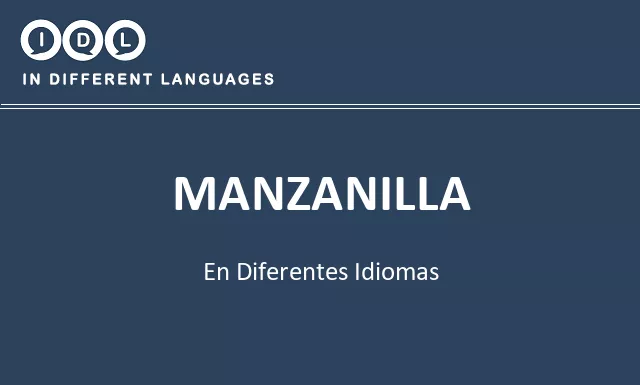 Manzanilla en diferentes idiomas - Imagen