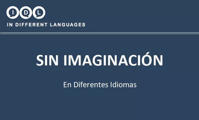 Sin imaginación en diferentes idiomas - Imagen