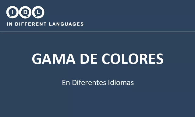 Gama de colores en diferentes idiomas - Imagen