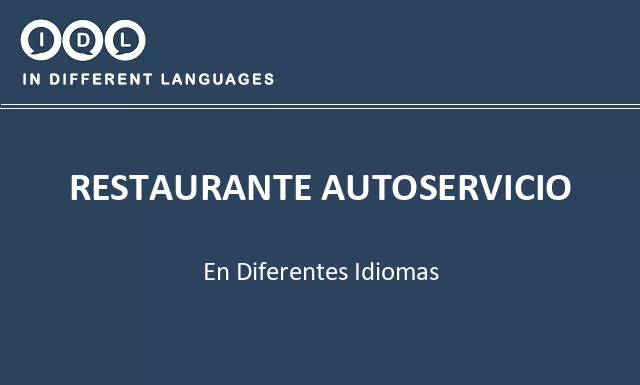 Restaurante autoservicio en diferentes idiomas - Imagen