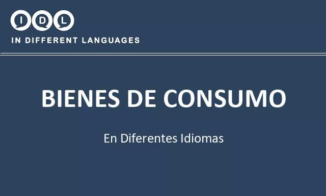 Bienes de consumo en diferentes idiomas - Imagen