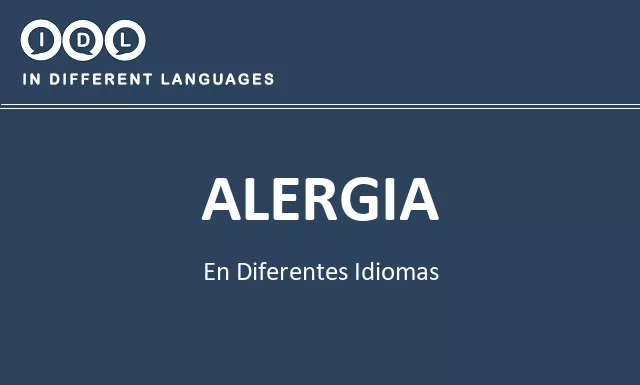 Alergia en diferentes idiomas - Imagen