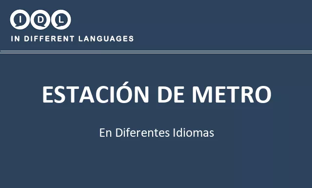 Estación de metro en diferentes idiomas - Imagen