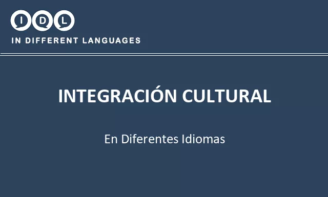 Integración cultural en diferentes idiomas - Imagen