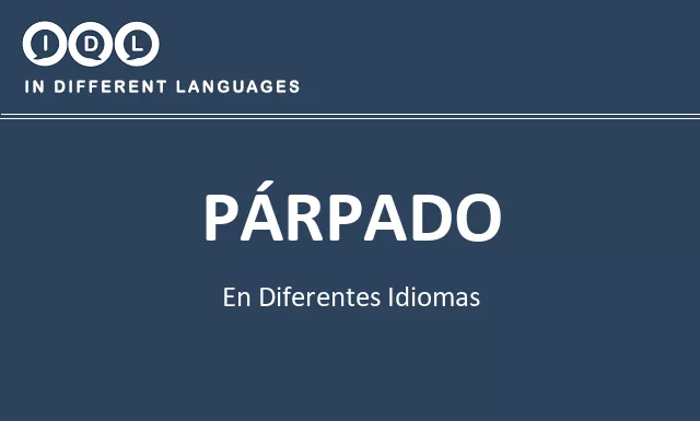 Párpado en diferentes idiomas - Imagen