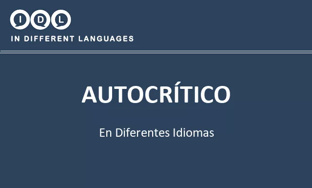 Autocrítico en diferentes idiomas - Imagen