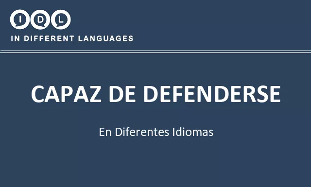 Capaz de defenderse en diferentes idiomas - Imagen