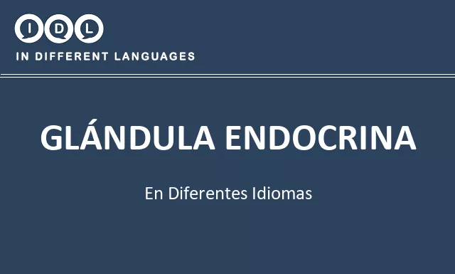 Glándula endocrina en diferentes idiomas - Imagen