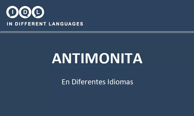 Antimonita en diferentes idiomas - Imagen
