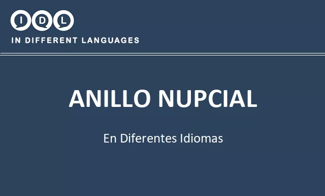 Anillo nupcial en diferentes idiomas - Imagen
