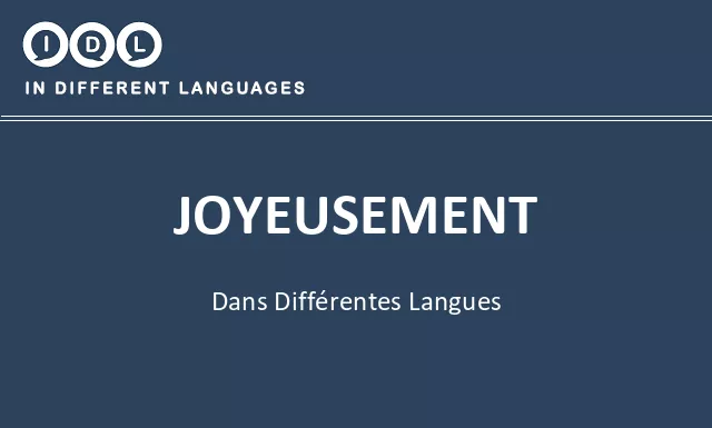 Joyeusement dans différentes langues - Image