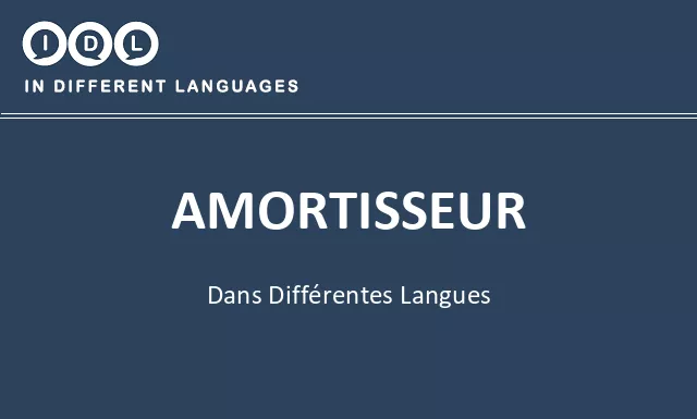 Amortisseur dans différentes langues - Image