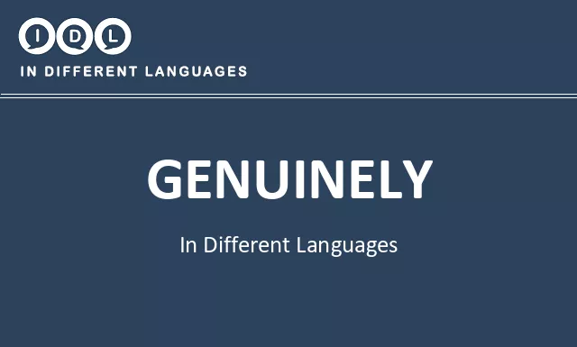 Genuinely in Different Languages - Image