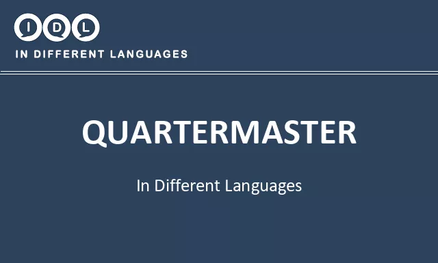 Quartermaster in Different Languages - Image