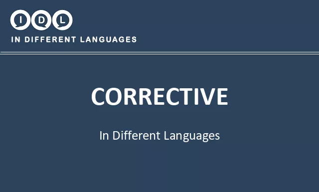 Corrective in Different Languages - Image