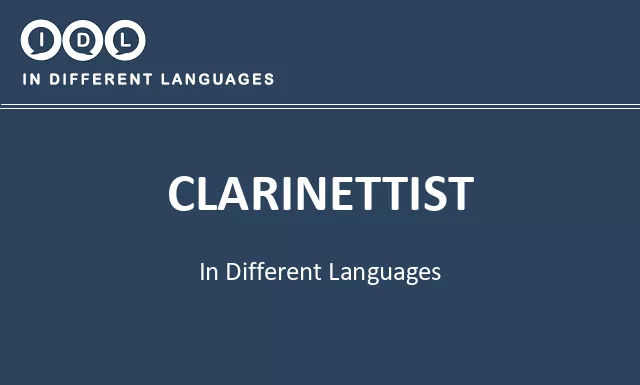 Clarinettist in Different Languages - Image