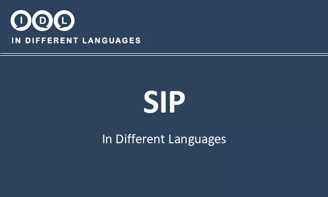 Sip in Different Languages - Image