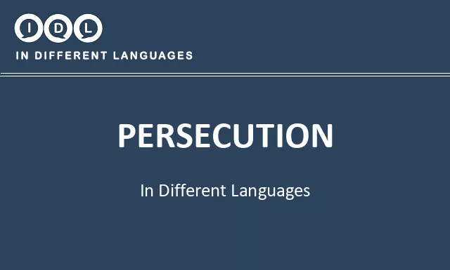 Persecution in Different Languages - Image