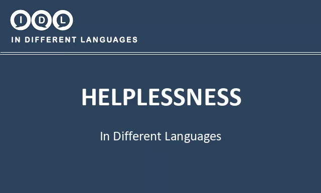 Helplessness in Different Languages - Image