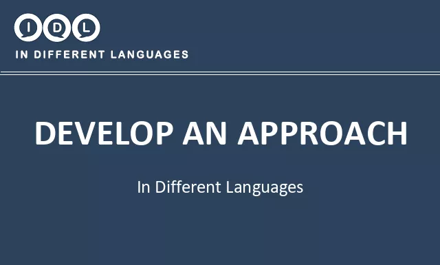 Develop an approach in Different Languages - Image