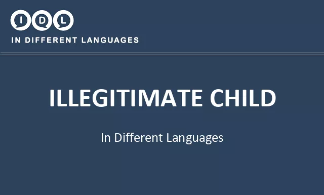 Illegitimate child in Different Languages - Image